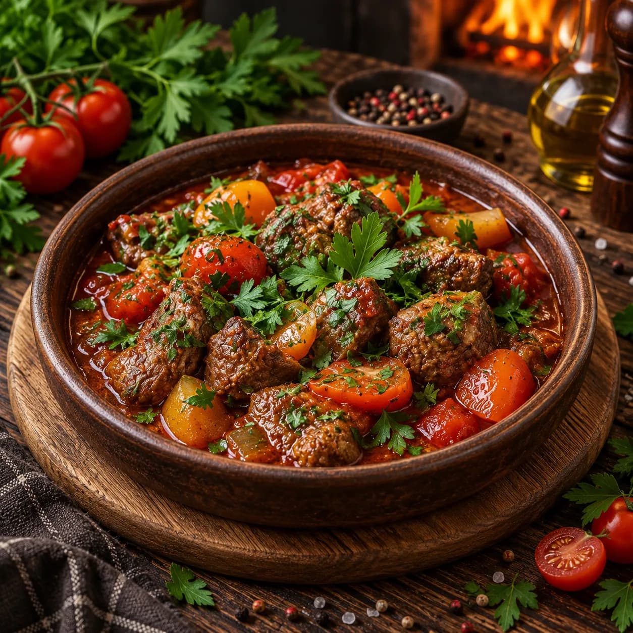 Чашушули с говядиной
