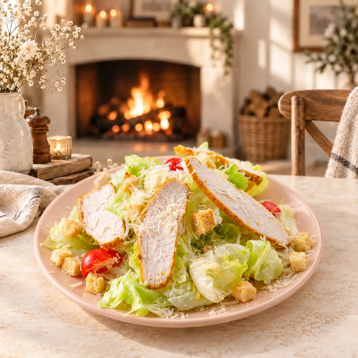 Салат Цезарь с курицей